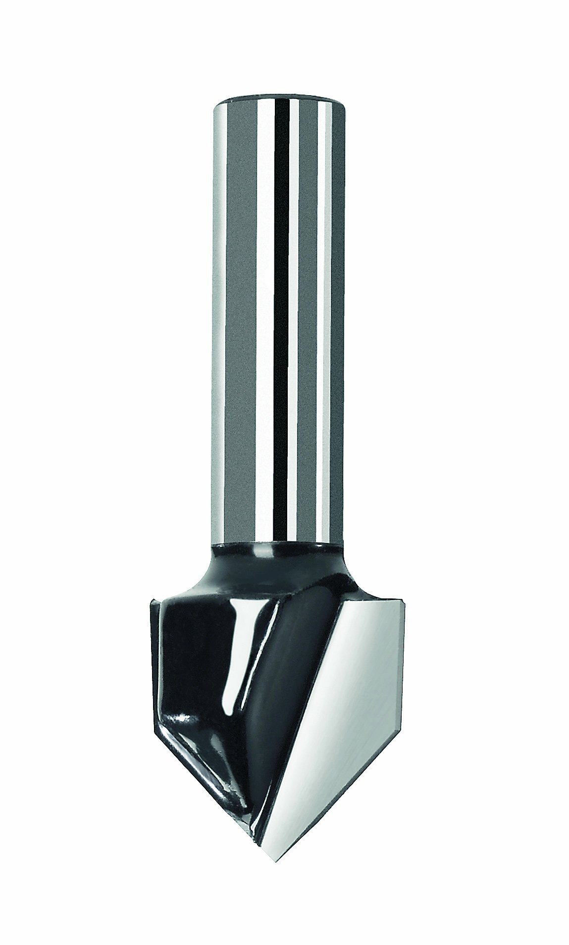 Bosch 2609256629 6.3mm V-Groove Bit Two Flutes with Tungsten Carbide/ 90 Degree/ 1/4-inch Shank