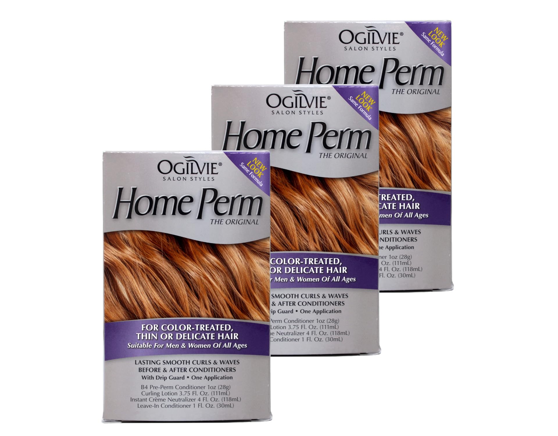 Photo 1 of Ogilvie Home Perm For Color Treated Hair, Pack of 3