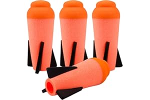 Ruibytree Mega Missile Refill for Nerf N-Strike Elite Series, 4Packs, Compatible Darts Mega Missile Refill Bullets Foam Rockets for Nerf Party