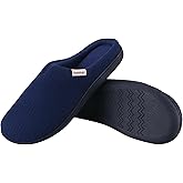 Comfology Men’s Cozy Indoor Slippers – Plush Corduroy House Shoes with Warm Fleece Lining, Non-Slip Sole