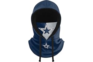 FOCO NFL Team Logo Team Color Drawstring Winter Cap Hooded Gaiter Balaclava Face Cover