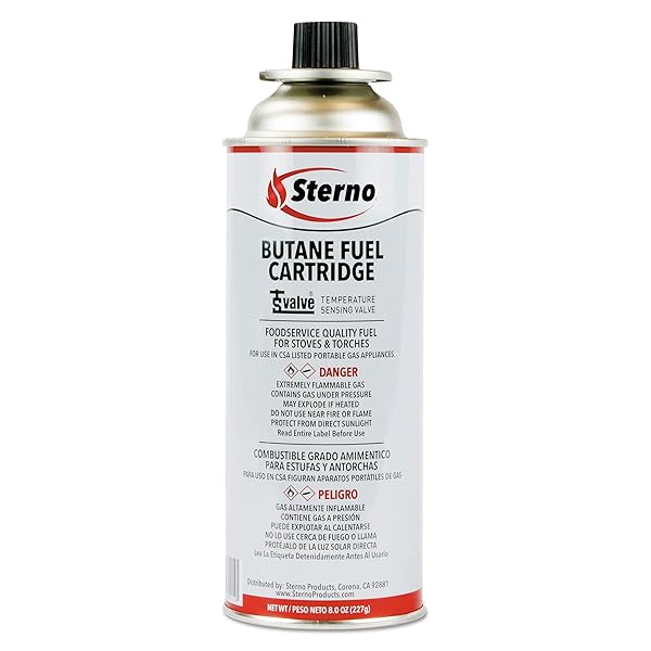 STERNO 50130 8-OUNCE BUTANE FUEL CARTRIDGES, (RETAIL 4-PACK)