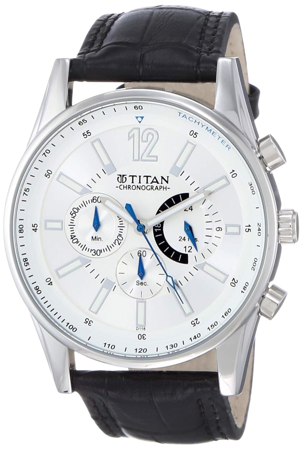 Buy Titan Classique Chronograph Silver Dial Men's Watch NM9322SL02