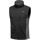 Little Donkey Andy Men's Lightweight Softshell Vest, Windproof Sleeveless Jacket for Running, Hiking, Cycling, Golf