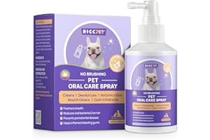 HICC GROOM! Oral Care Spray for Dogs and Cats, Anti Inflammatory Pet Breath Dental Care Spray, Dog Gingivitis Treatment, Fight Bad Breath Caused by Plaque and Gum Redness, Dog Tooth Brushing Kit, 5.1 Fl Oz