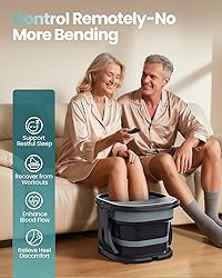 PUBOO Collapsible Foot Spa with Heat and Remote