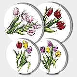 Colorful Tulip Bouquets Art Burn Covers for