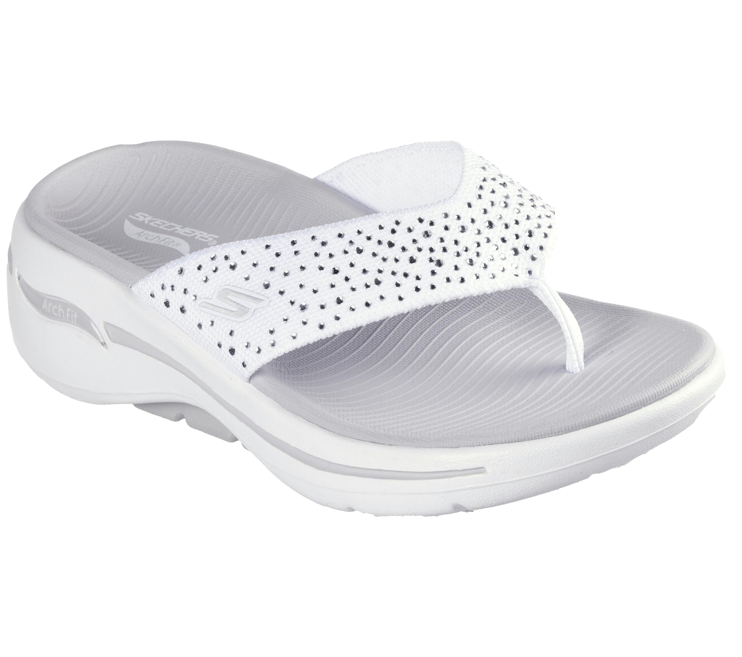 Skechers Women’s Flip-Flop, White, 5