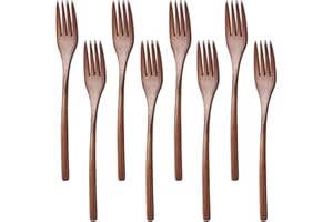 8 Pack Wooden Forks, findTop 9 Inch Long Handle Reusable Japanese Style Handmade Kitchen Utensil Wood Forks for Pasta, Fruit,