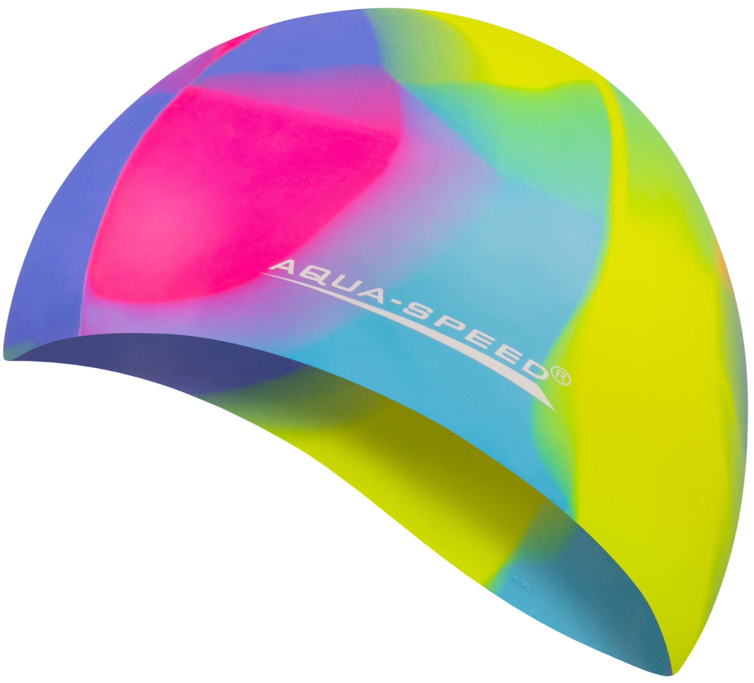 Aqua Speed BUNT Colourful swim cap + microfibre towel | adult | child | swimming cap | silicone | tearproof | waterproof | 09. colourful / 44