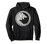 Fenrir Wolf Of Odin With Norse Runes Distressed