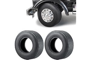 QUPA AM STORE 2PCS RC Rubber Tires 83.5mm Soft Rubber Mud Tyres for 1/14 Tamiya Truck Tractor Cargo RC Car