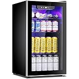 Antarctic Star Beverage Refrigerator Cooler - 100 Can Mini Fridge Glass Door for Soda Beer or Wine – Glass Door Small Drink D