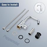 Peppermint Mono Basin Mixer Tap Chrome 360° Swivel Swan Neck Bathroom Sink Taps view 9