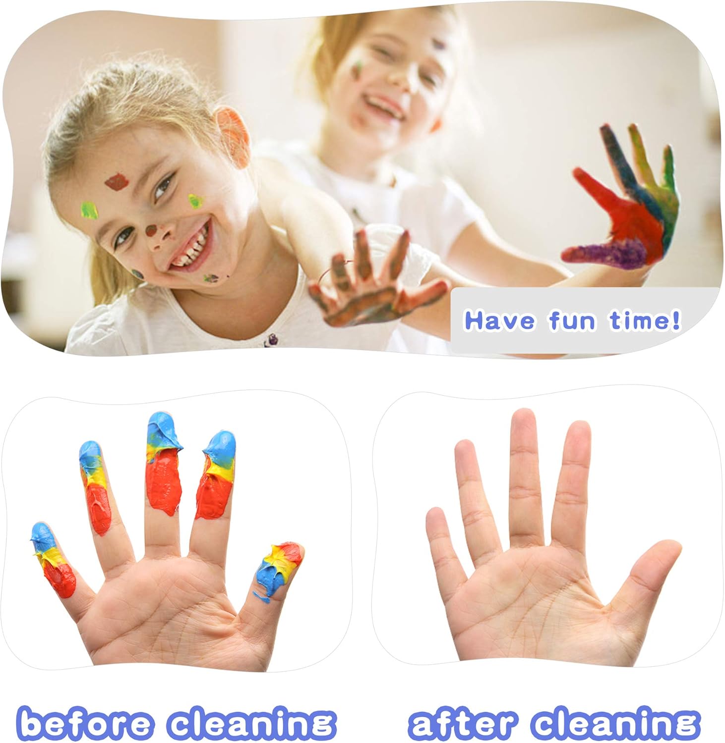 Jar Melo Children's Finger Paint Kit; Non-Toxic;Washable; Portable Iron Blue Box; 6 Colors: Toys & Games