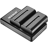 Neewer 2 Pieces 2600mAh Li-ion Replacement Battery with Charger for Sony NPF550/570/530, Fit for Sony HandyCams, Neewer CN-160 CN-216 LED Light, Neewer 759 74K 760 Feelworld 759 74K 760 Field Monitor