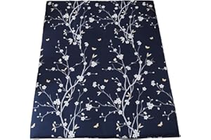 Arzocolia 100% Microfiber Futon Cover for Japanese Futon Floor Mattress with Zipper Twin Full Queen Machine Washable Super Soft (Navy Floral, Queen)