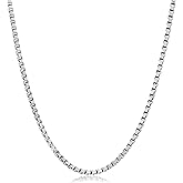 Savlano 925 Sterling Silver Solid 2.5MM Box Chain Necklace For Women & Men - Made in Italy Comes With a Gift Box
