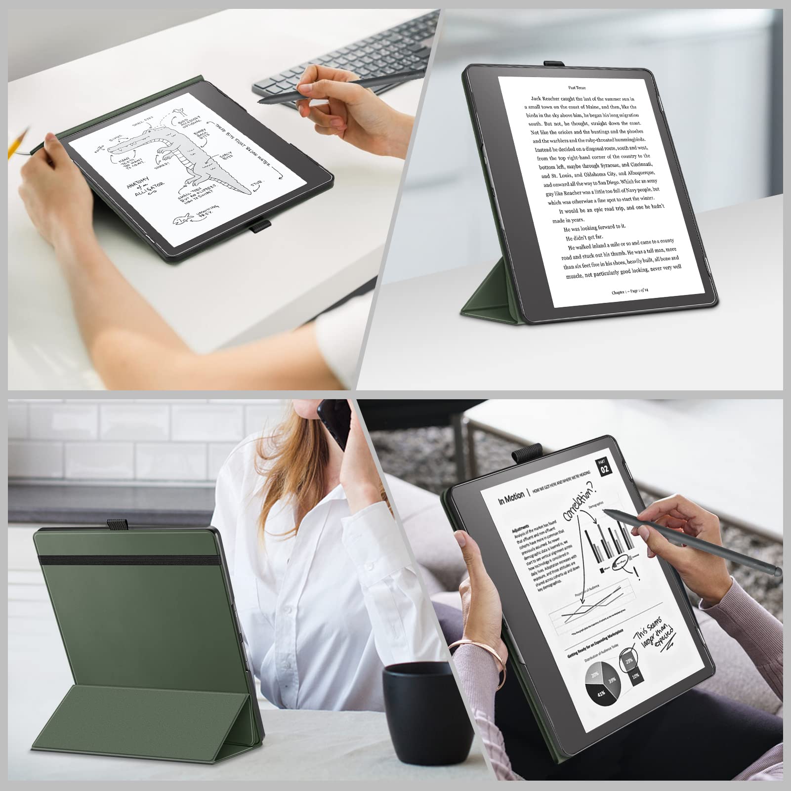 Fintie Trifold Case for Kindle Scribe (2024/2022 Release) - Ultra Lightweight Slim Shell Foldable Stand Cover with Auto Sleep/Wake for 10.2