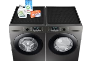 GAROLUE 2 Pack Washer and Dryer Covers for the Top, 23.6'' x 19.7'' Silicone Rubber Mat for Laudry Machine & Dryer,Non-slip Heavy Duty Waterproof Washable Top Protector Mat Pad for Laundry & Kitchen