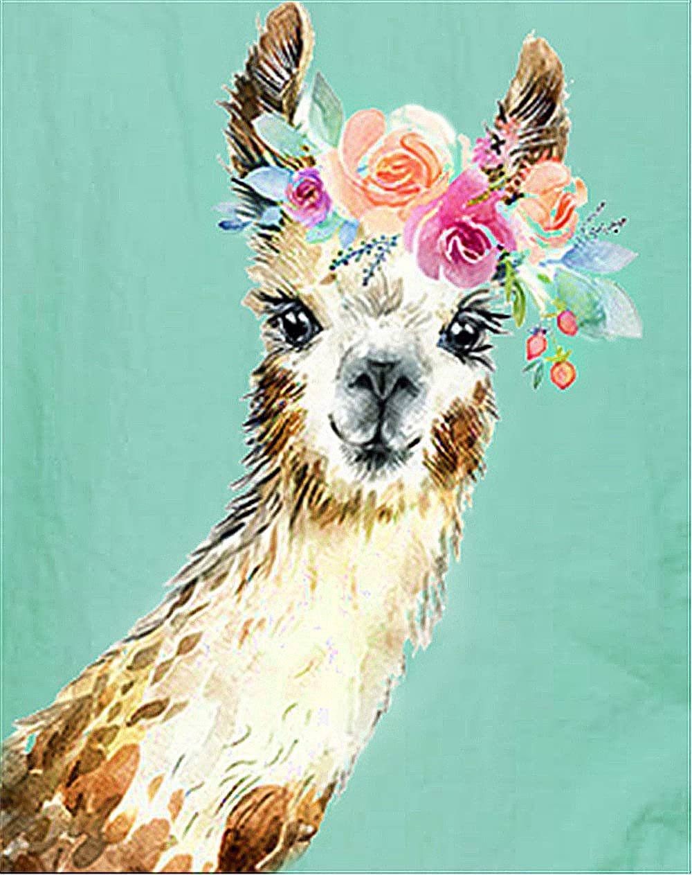 Lidiper 5D Diamond Painting Kits, DIY Diamond Painting Cross Stitch Full Drill Crystal Rhinestone Painting Embroidery Paintings Pictures Arts Craft for Home Wall Decor (Alpaca 30 x 40CM)