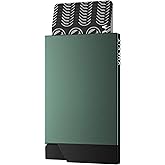 VULKIT Pop up Card Holder Minimalist Credit Card Holder RFID Blocking Slim Metal Card Case for Men or Women(Midnight Green)