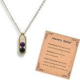 Natural Crystal Necklace Gift for New Beginnings, Crystals and Healing Stones Necklace for Anxiety Relief, Encourage Gift For Women, Mum, Natural Genuine Gemstone, Cheer Up