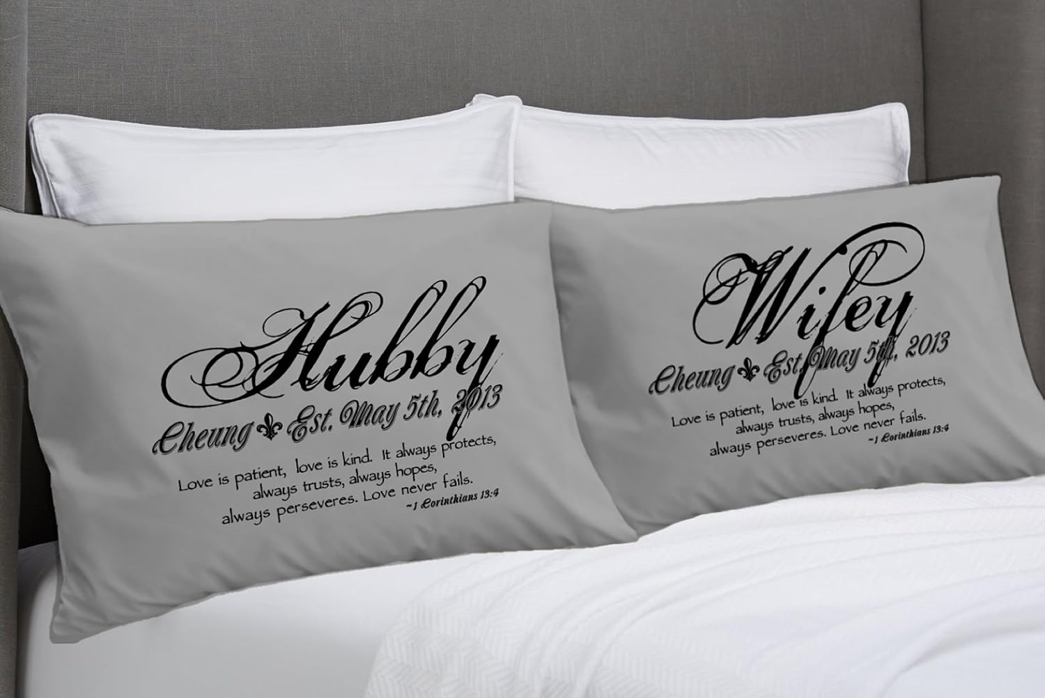 1 Corinthians 13 Love Bible Verse Pillow Cases (Standard