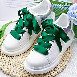 WEGOODZF Ribbon Satin Sneakers Shoelaces: 2 Pair