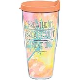Tervis Made in USA Double Walled Margaritaville Breathe In And Out Insulated Tumbler Cup Keeps Drinks Cold & Hot, 24oz, Clear
