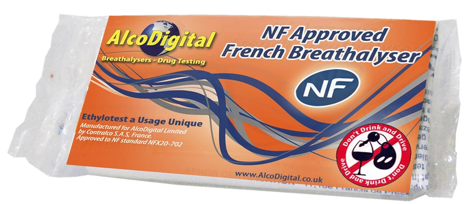 AlcoDigital French NF Alcoholímetro aprobado Kit individual