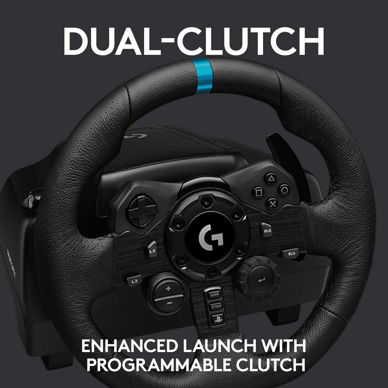 Logitech G G923 Racing Wheel and Pedals, TRUEFORCE up to 1000 Hz Force Feedback, Responsive Driving Design - Image 5
