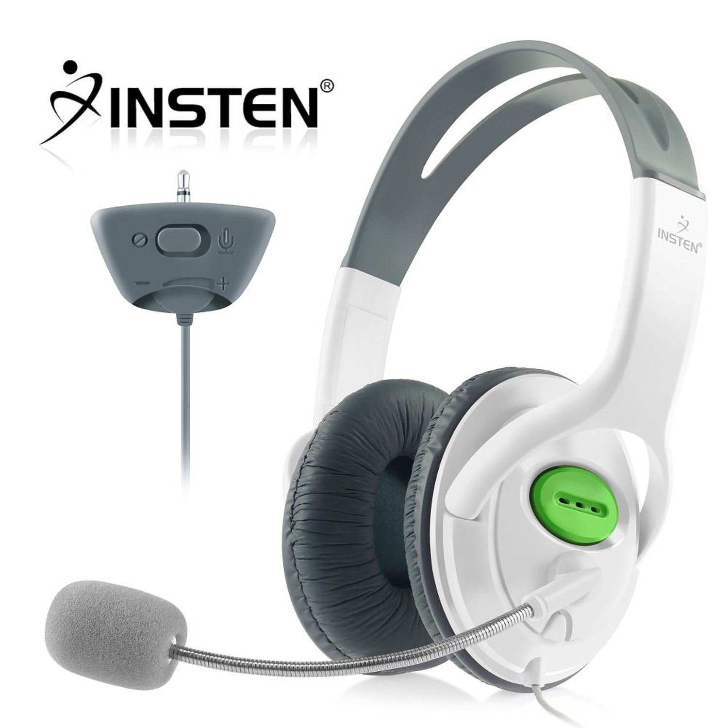 Amazon.com: Insten Headset Headphone with Mic Compatible with Xbox 360  Wireless Controller, White: Computers & Accessories