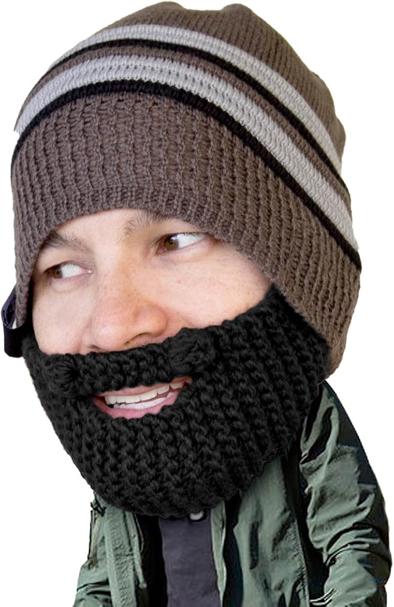 knitted beard hat