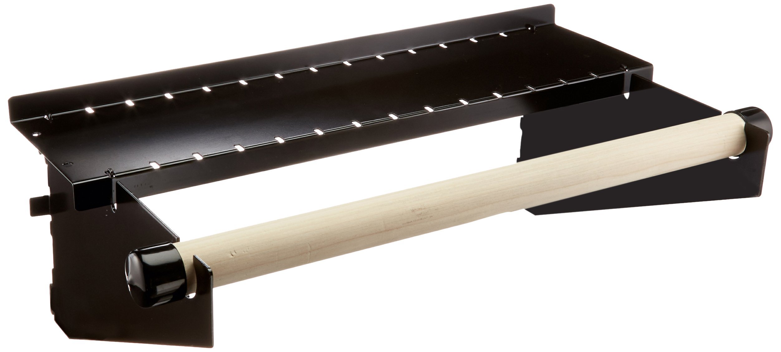 Wall Control Pegboard Paper Towel Holder and Dowel Rod Pegboard Shelf Assembly for Wall Control Pegboard and Slotted Tool Board - Black