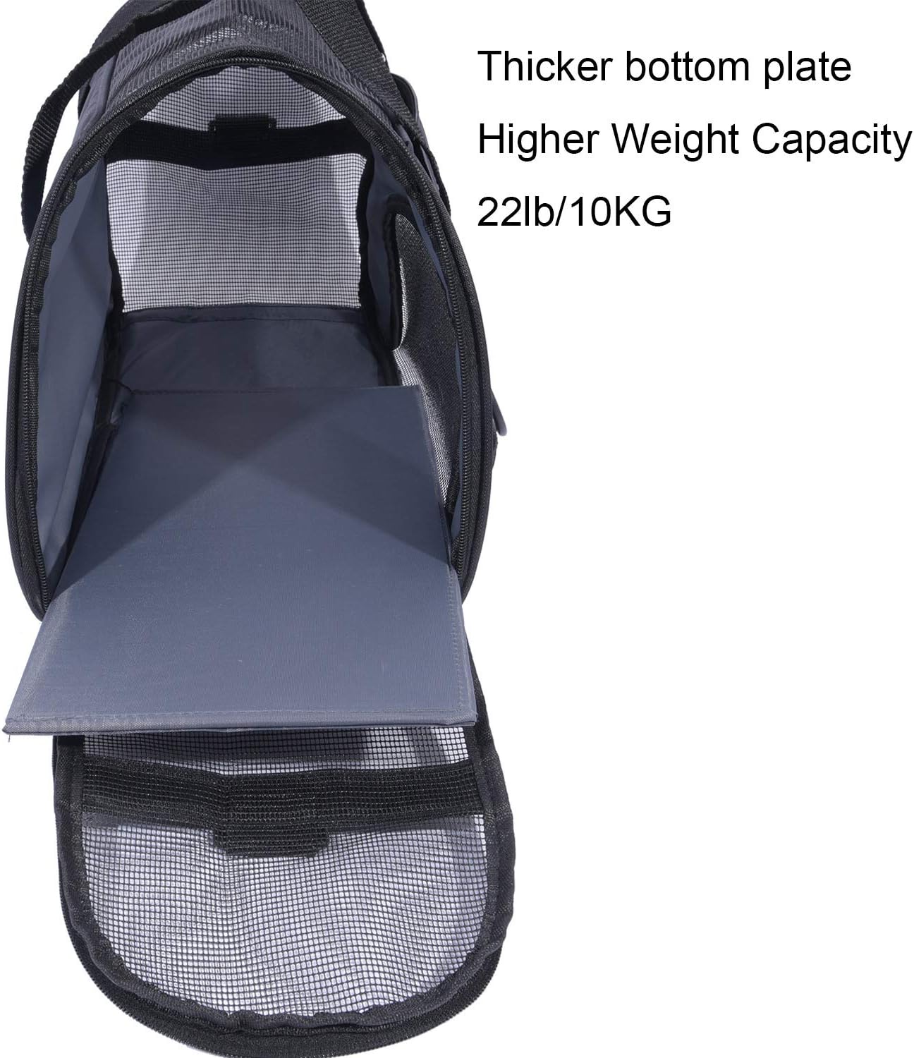 PPOGOO Pet Carriers for Small Cats and Dogs 17x7.5x11 Pet Travel Carrier Airline Approved Black : Pet Supplies
