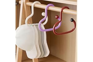 3 PCS Hat Hangers for Closet, Multifunctional No-Drill Hanging Organizer with Open Ring Design, Practical Closet Hangers Spac