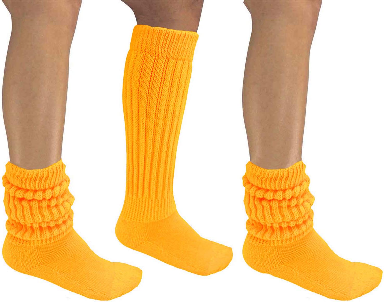 All Cotton 3 Pack Extra Heavy Slouch Socks Made In USA