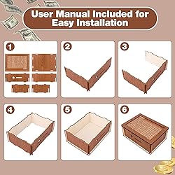 Homgaty Wooden Money Box Money Bank, Countdown
