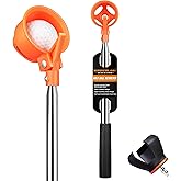 BIRDIEBLAST Golf Ball Retriever Telescopic, with Golf Ball Grabber for End of Putter, 9Ft/12Ft/17Ft/20Ft Professional Stainless Steel Golf Ball Retriever for Water