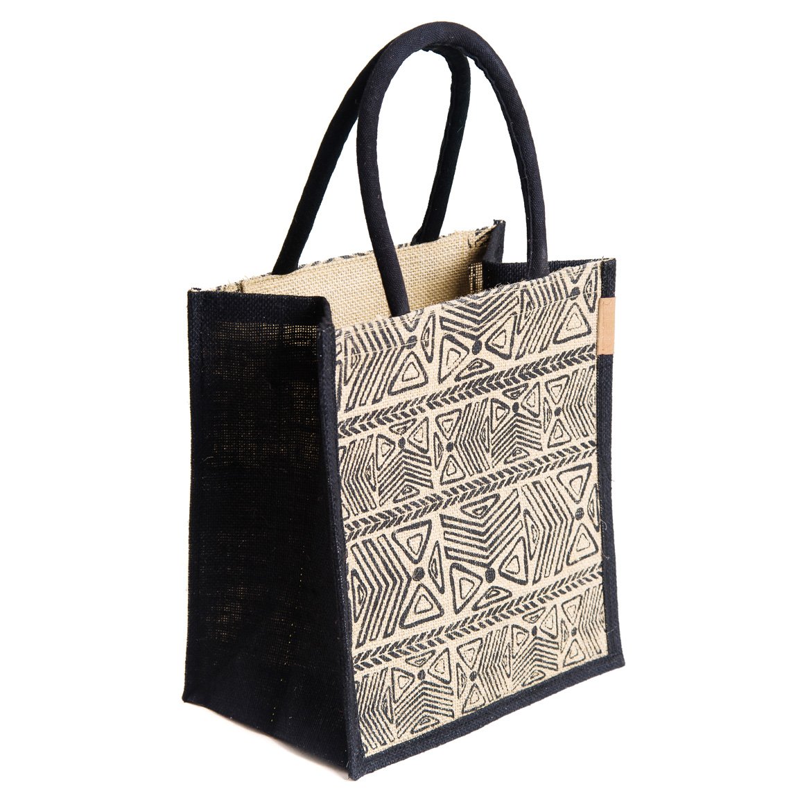 h&b men's jute multicolour lunch bag