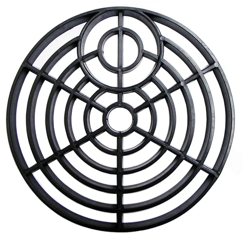 BLACK PLASTIC DRAIN COVER. DURABLE. SLOTTED GRILL. RAISED BACK. 30 x 30