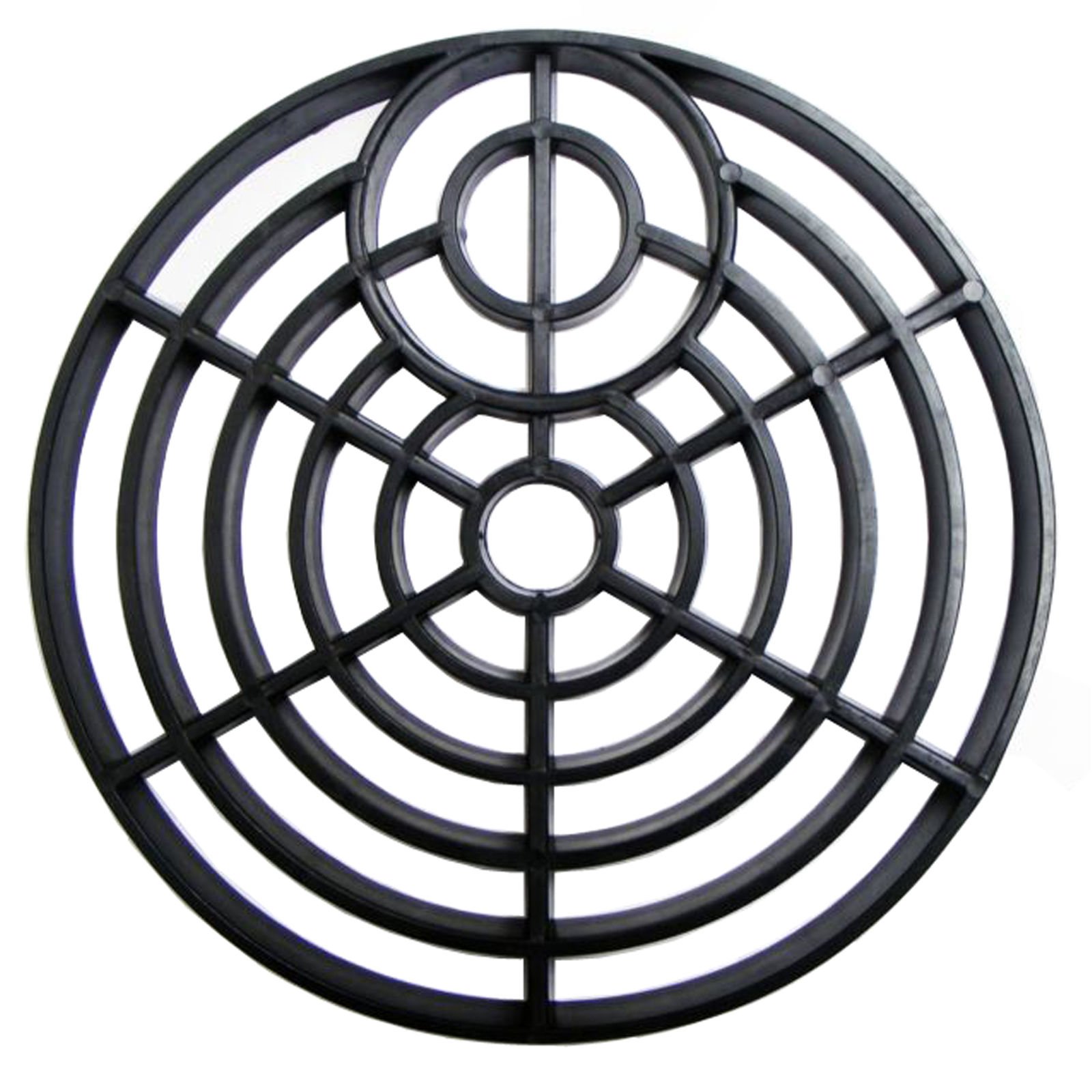 ROUND 6" 15cm PLASTIC BLACK DRAIN COVER / GULLEY GRID / DRAINAGE GRILLE GULLY