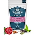 TeaNOURISH Blooming Rose Black Tea | Assam Loose Leaf Tea | Robust & Flavorful | Blended with Rose Petals, Cardamom, Saffron & Almond | 100% NATURAL INGREDIENTS - 3.53oz/100g