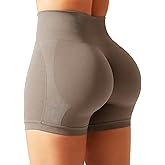 SEASUM Women Seamless Contour Short 5" Workout Shorts Back Scrunch Butt High Waisted Tummy Control Gym Yoga Bottom