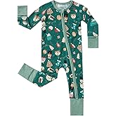 pureborn Baby Boys Girls Sleeper Viscose from Bamboo Pajamas 2-Way Zipper Snug Fit Sleepwear Nutcracker Christmas 6-12 Months