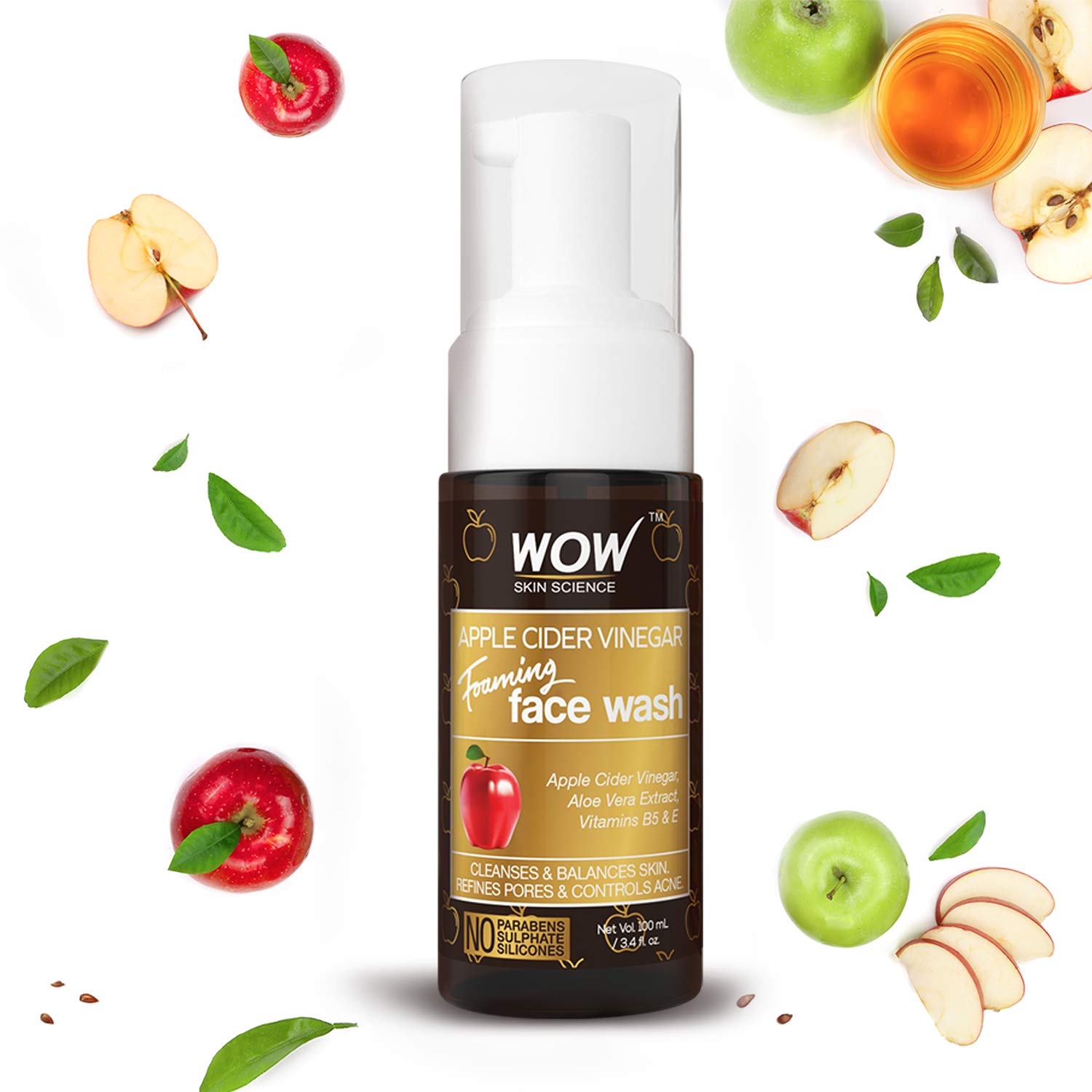 wow foaming face wash with brush