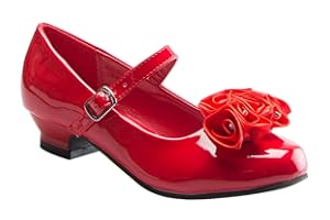 DressForLess Mary Jane Shoes with Pretty Satin Rolled Rosettes Patent Leather