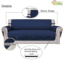 Easy-Going Reversible Couch Cover for 3 Cushion
