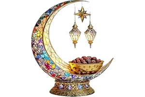 Eid Mubarak Night Light Ramadan Moon Light Acrylic Night Lights Desk Lamp Ramadan Decorations Lights, LED Moon Ornament. Isla